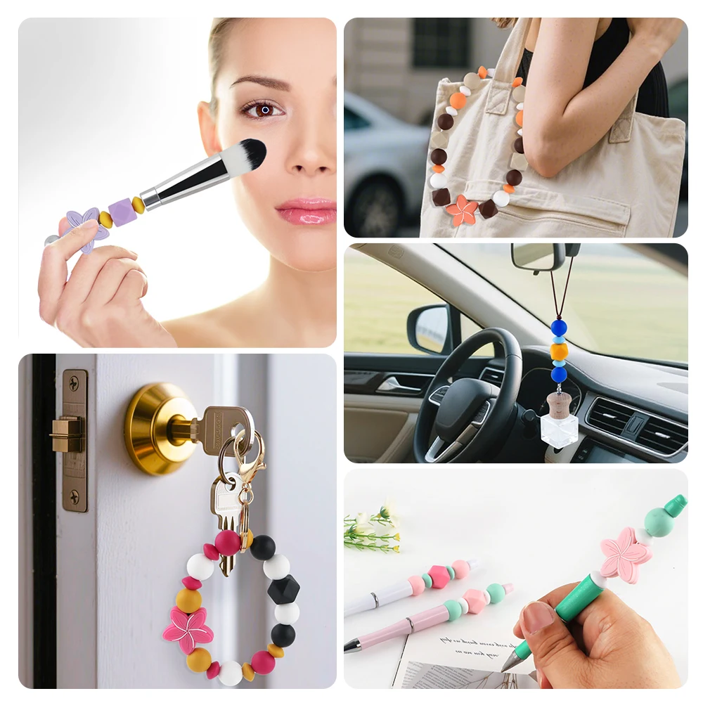 Kovict 5/10 Uds nuevas cuentas focales de silicona serie Pascua a granel conejo DIY llavero collar pulsera accesorios joyería - imagen 5