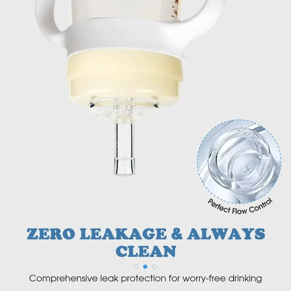 Taza para sorber de silicona de fácil limpieza, pajita sin BPA, a prueba de fugas, pajita ponderada, boquilla de botella suave, escenario de destete - imagen 2