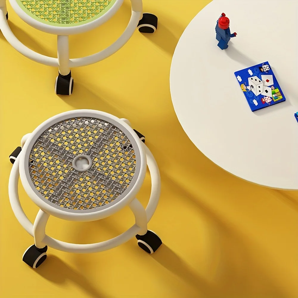 Taburete circular giratorio y silencioso, muebles para el hogar, 1 unidad - imagen 5