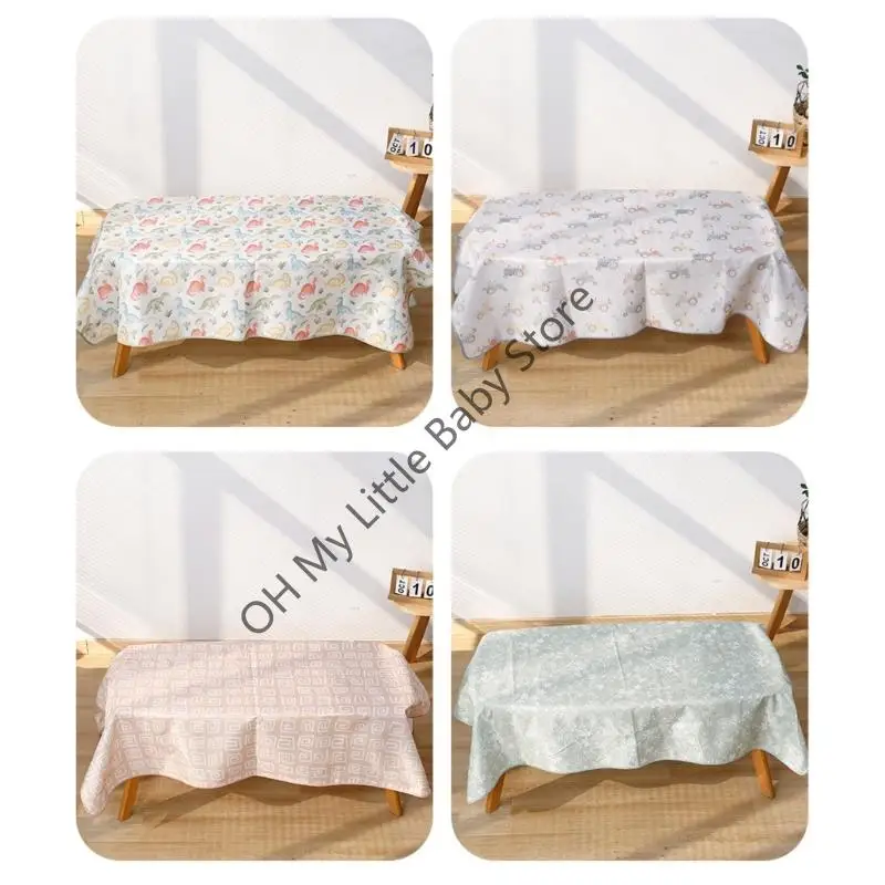 M76C Alfombrilla antiderrame para trona, 130x130cm, cojín plegable y fácil limpiar para juegos bebés aire libre para y - imagen 4