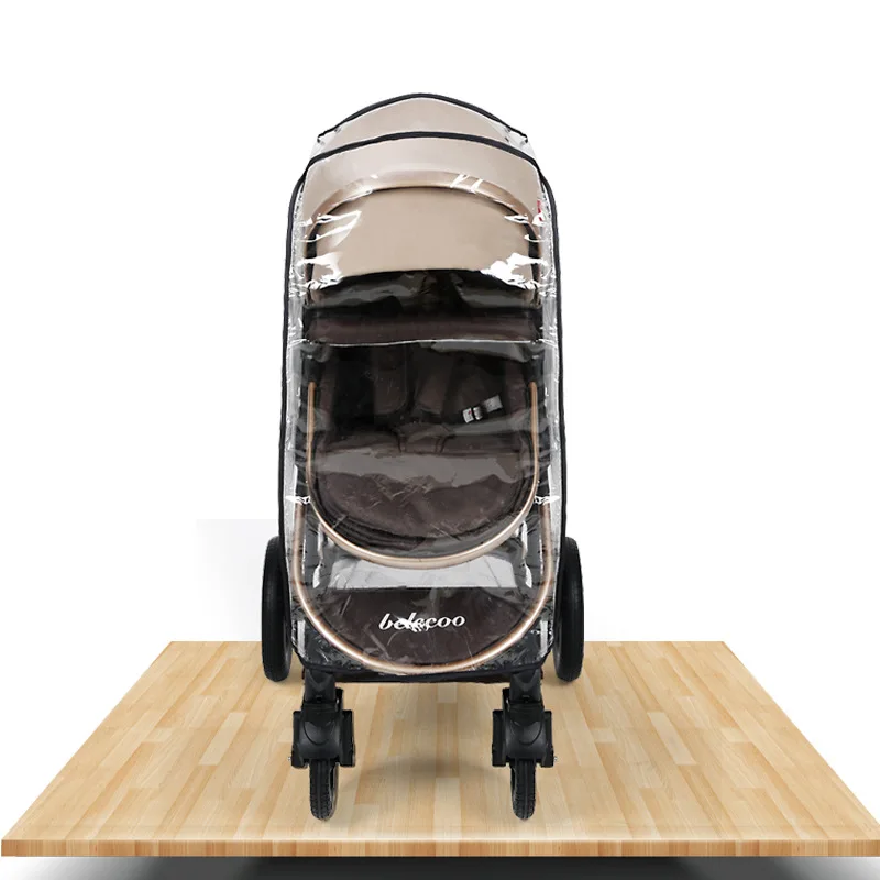 Cochecito cubierta de lluvia cochecito parabrisas universal para niños bebé bb dosel impermeable impermeable material EVA - imagen 3
