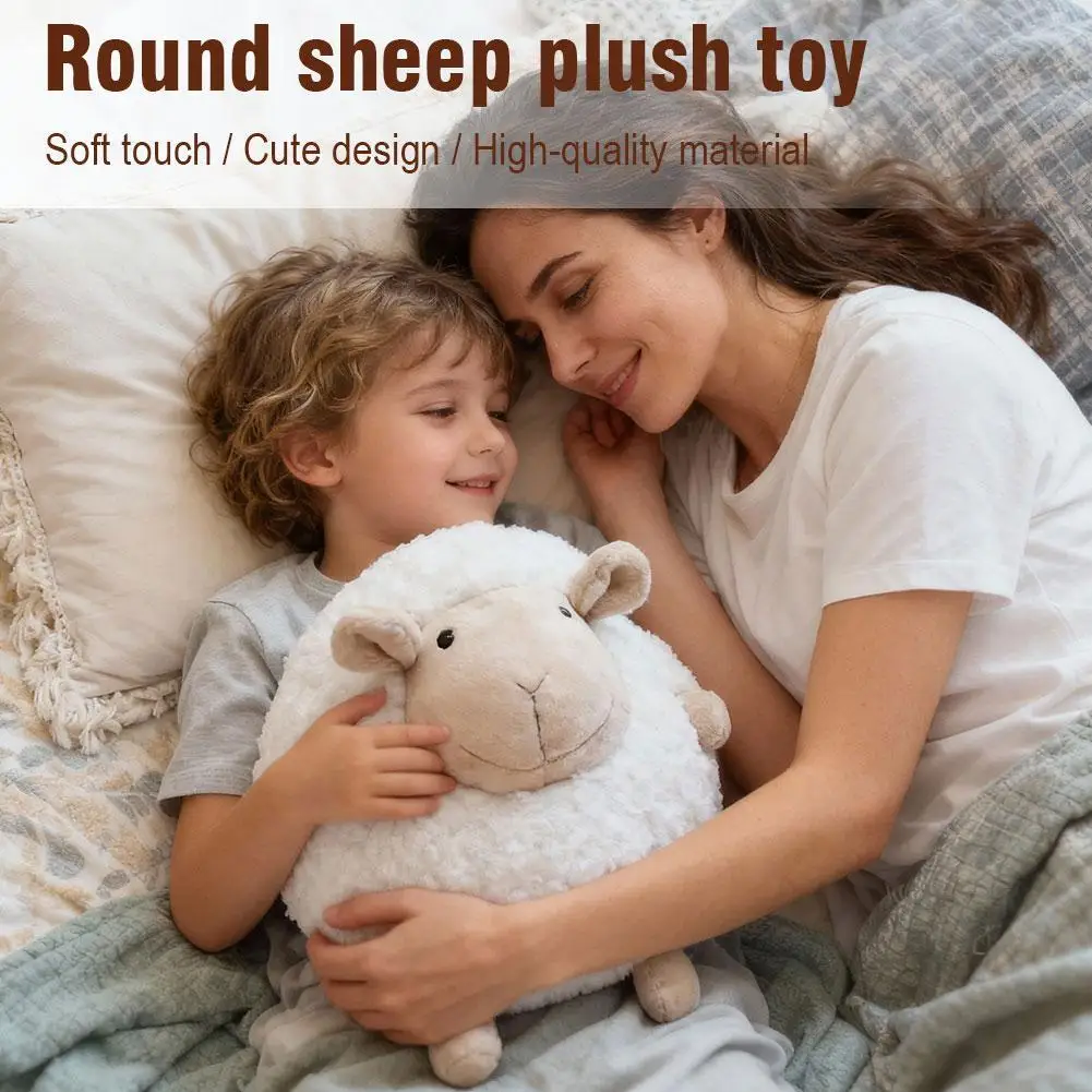 Juguete de peluche ultrasuave con textura aterciopelada redonda para niños, juego de abrazar, ligero, portátil, lindo compañero, interacción entre padres e hijos