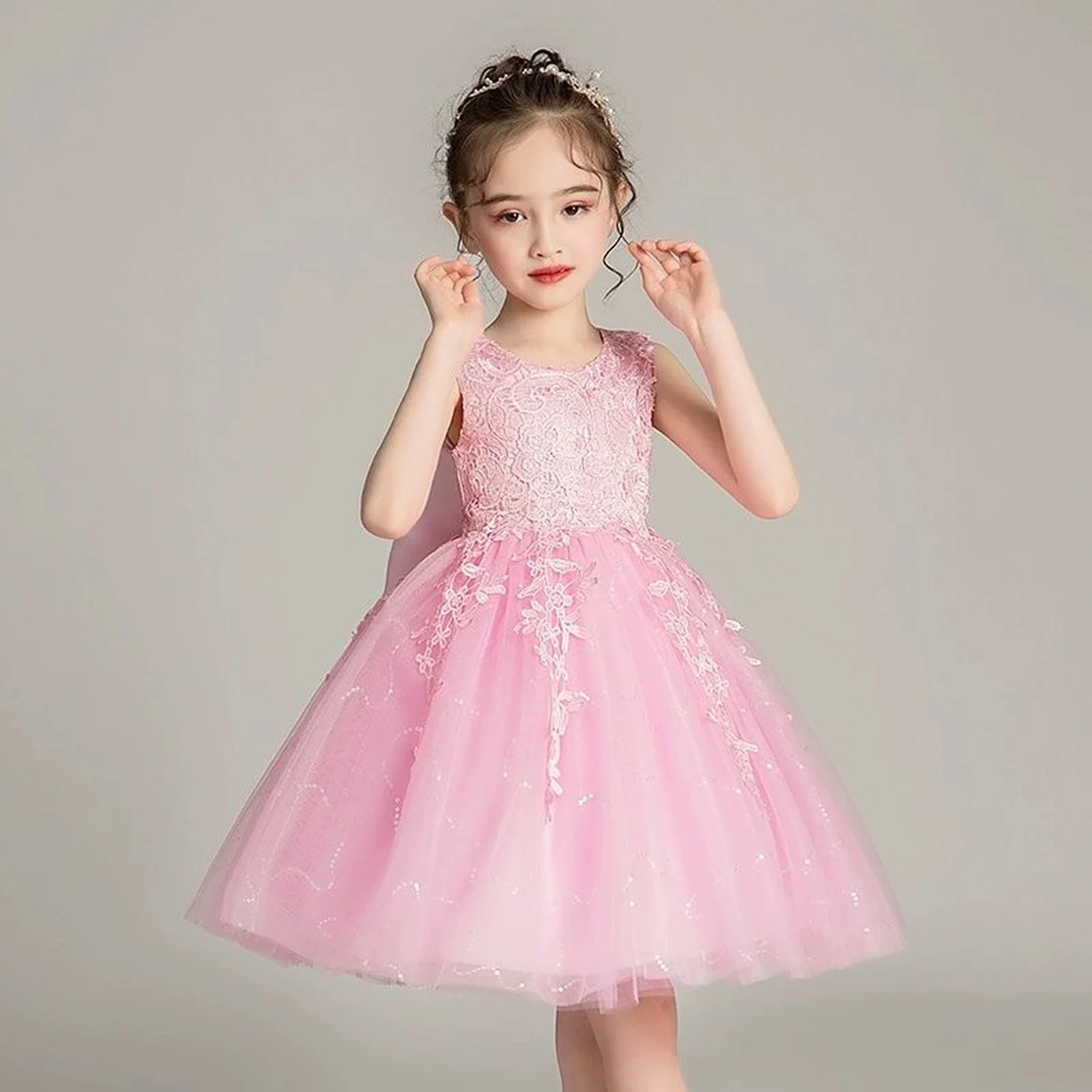 Vestido de flores para niña elegante fiesta y boda - imagen 3