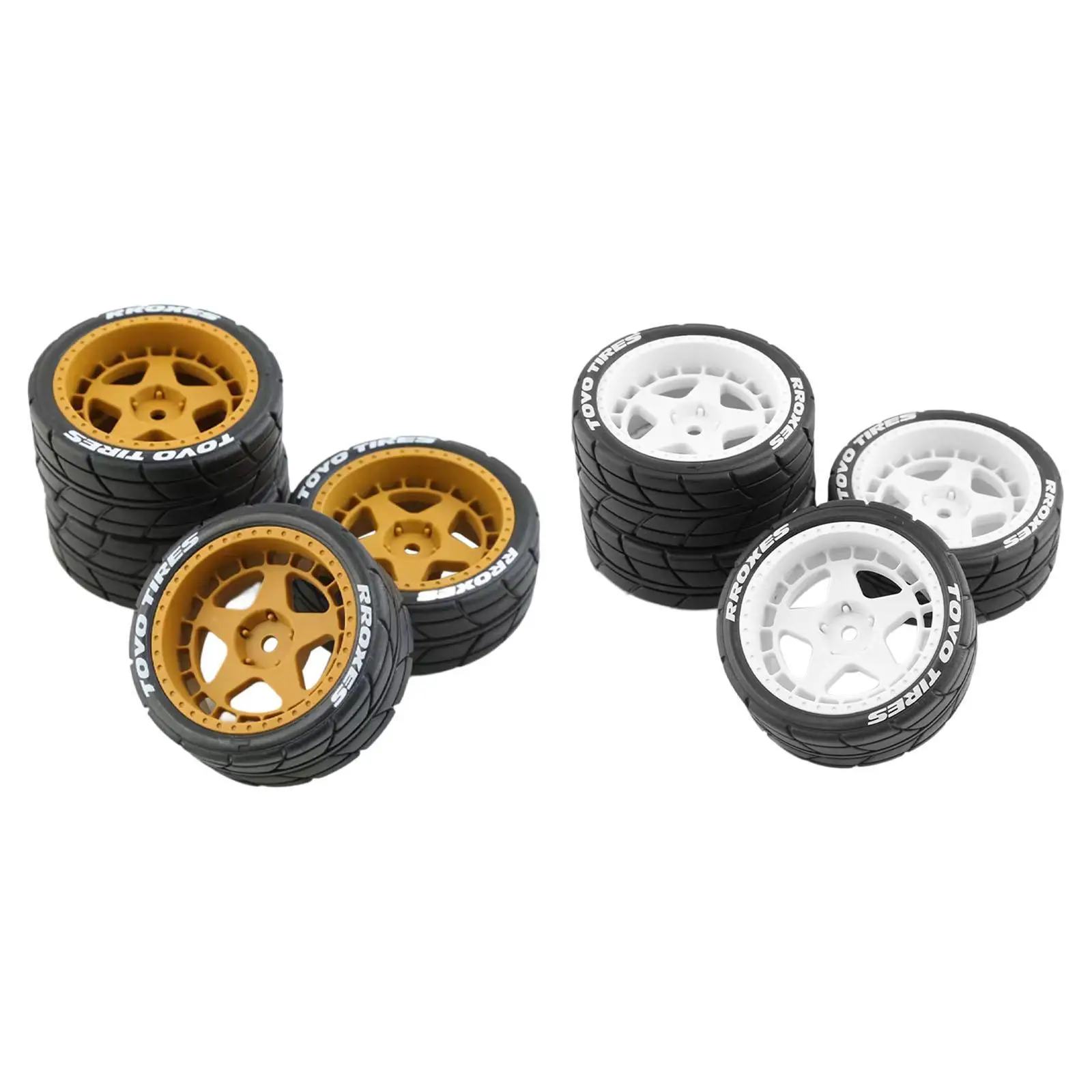 4Pcs RC Car Rubber Tires Good Grip Replacements for TT02 XV01 1/10 Crawler