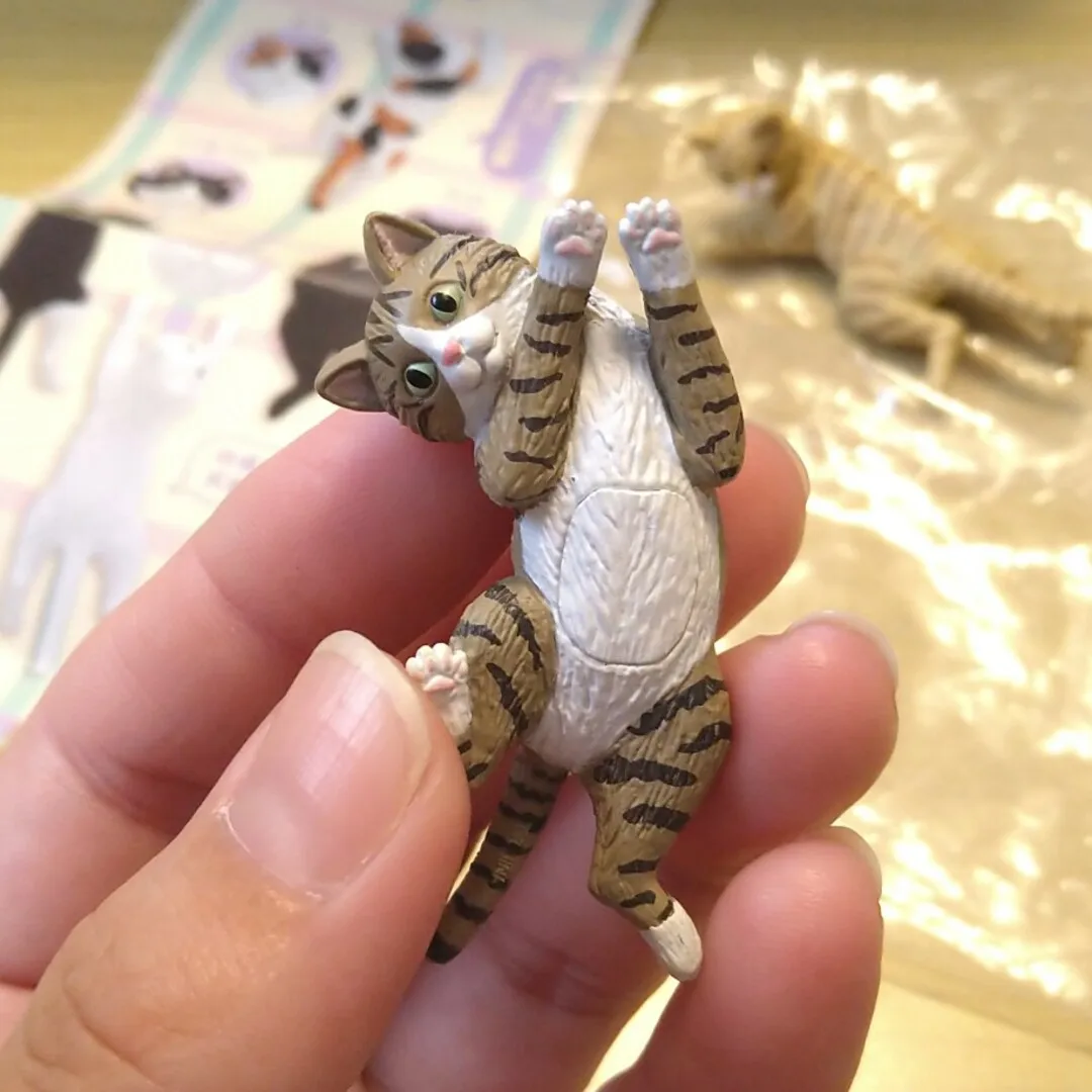 Kitan cápsula juguetes noboru Neko imán para refrigerador lindo kawaii escalada chita jengibre naranja tabido gato blanco cortinas figuras - imagen 3