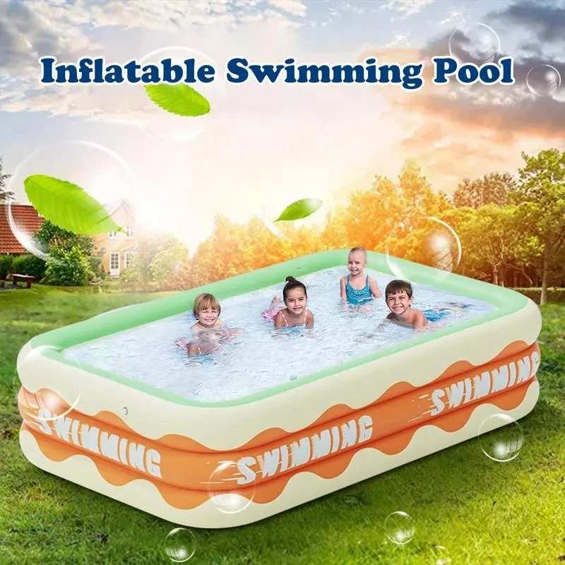 Piscina inflable para bebé con marco extraíble – Juego exterior - imagen 3