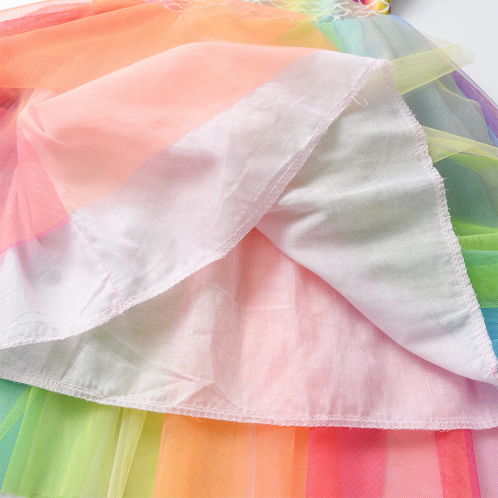 DXTON Vestido de princesa para niña – Estilo sirena malla degradada - imagen 3