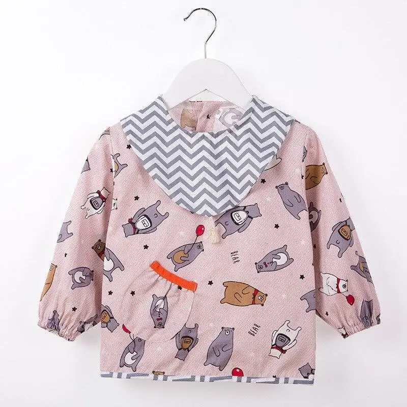 Baberos bonitos de dibujos animados para bebé, impermeables, para comer, dibujar, delantal de manga larga, paño para eructar, accesorios para babero de alimentación de bebé de 0 a 5 años - imagen 5
