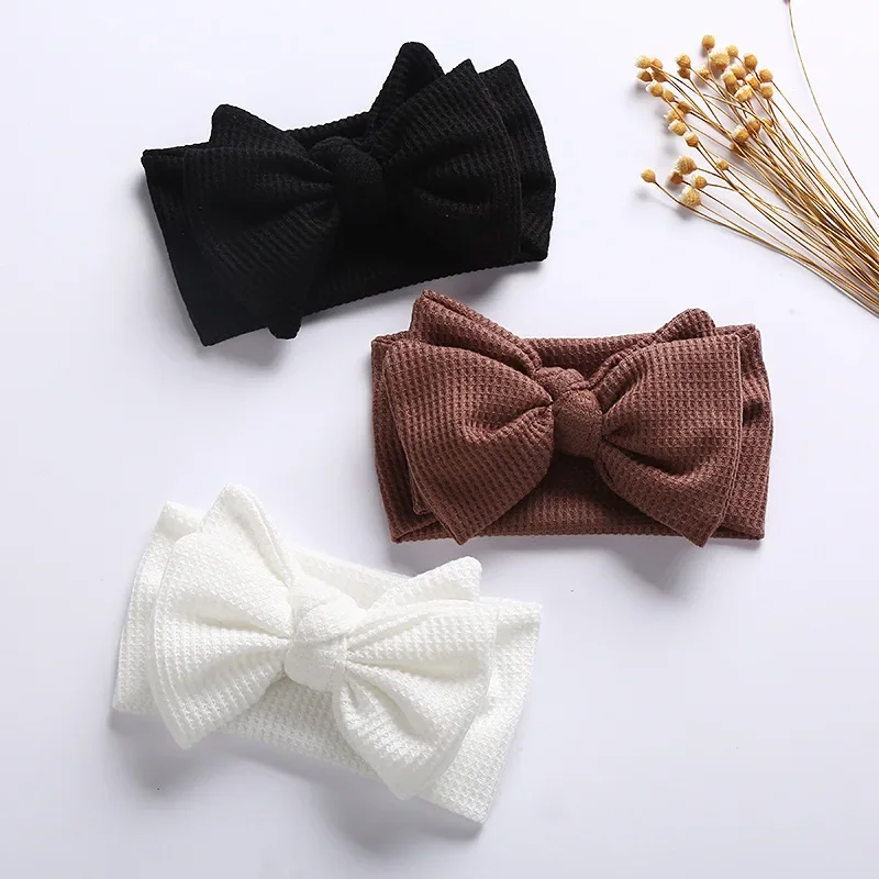 Diadema lazo para bebé niñas recién nacidas – Color caramelo - imagen 4