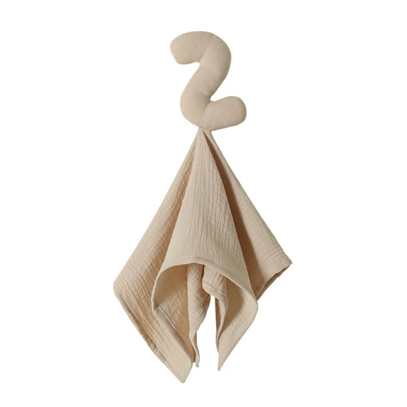 Babero de muselina de algodón orgánico para bebé, toalla tranquilizadora rellena para recién nacido, manta de seguridad, toalla para dormir para bebé, paño facial - imagen 4