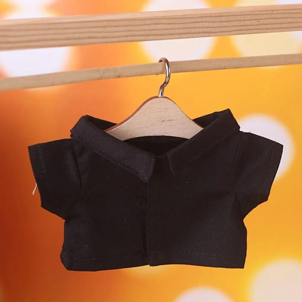 Ropa de algodón para muñecas, Tops de moda, solapa, camisa de Color puro, blusa de celosía a rayas para muñecas EXO Idol, juguetes de peluche, 15/20CM - imagen 3