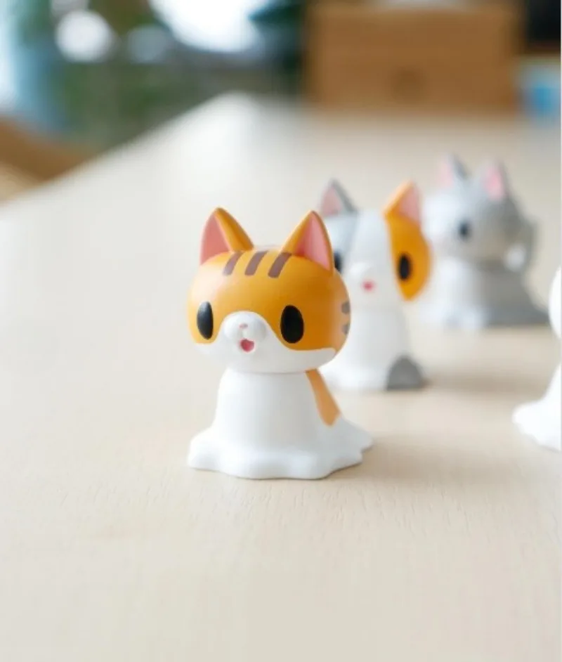 En Stock, juguetes cápsula de Qualia, figura de mascota de gato líquido, gato calico, gatito siamés, mascotas tabby naranja en adornos de parque, gashapon - imagen 5