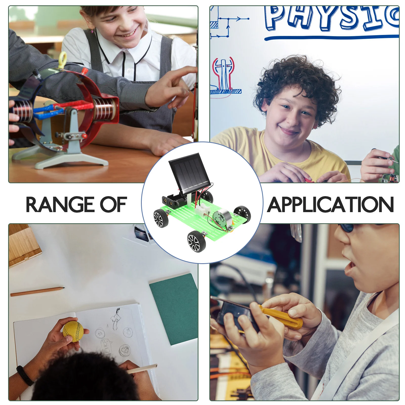 Kit de bricolaje de coche Solar con vástago para niños, ciencia educativa, montaje de vehículo impulsado, juego de aprendizaje, accesorio de enseñanza - imagen 2