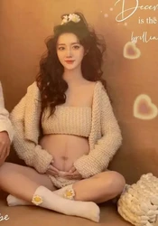 Ropa para sesión de fotos de embarazo: cárdigans y complementos