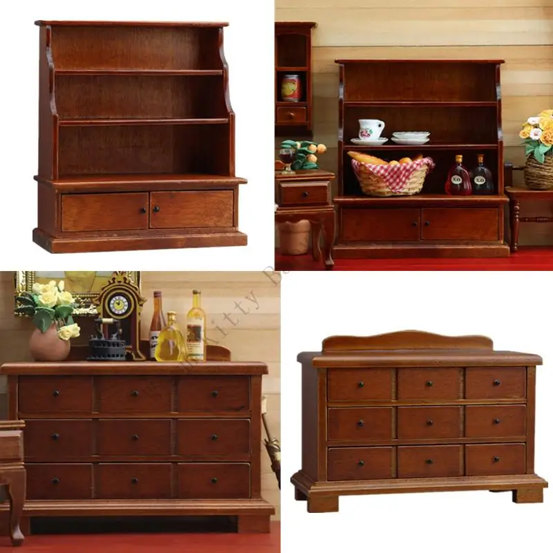 Gabinete de madera para casa de muñecas – Mueble decorativo infantil - imagen 2