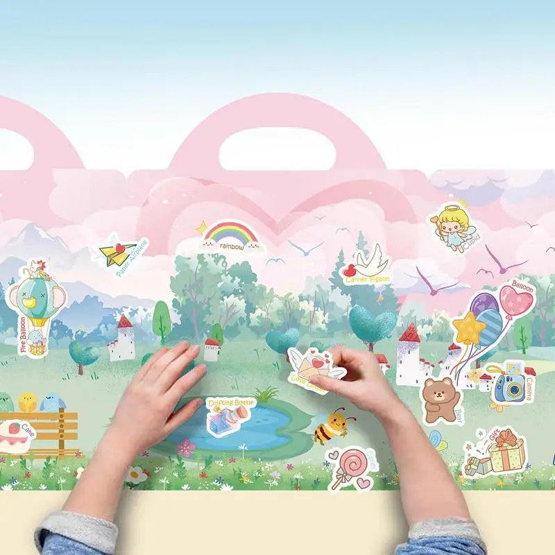 Libro de pegatinas preescolares, libro de actividades de dibujos animados, actividades de aprendizaje preescolar, juguetes educativos, materiales de aprendizaje para niños y niñas - imagen 5