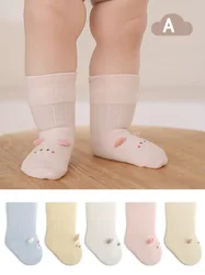 5 pares por lote MILANCEL otoño calcetines de suelo para bebé 0-3T calcetines dulces de dibujos animados para niñas versión coreana niños versátiles en calcetines de tubo