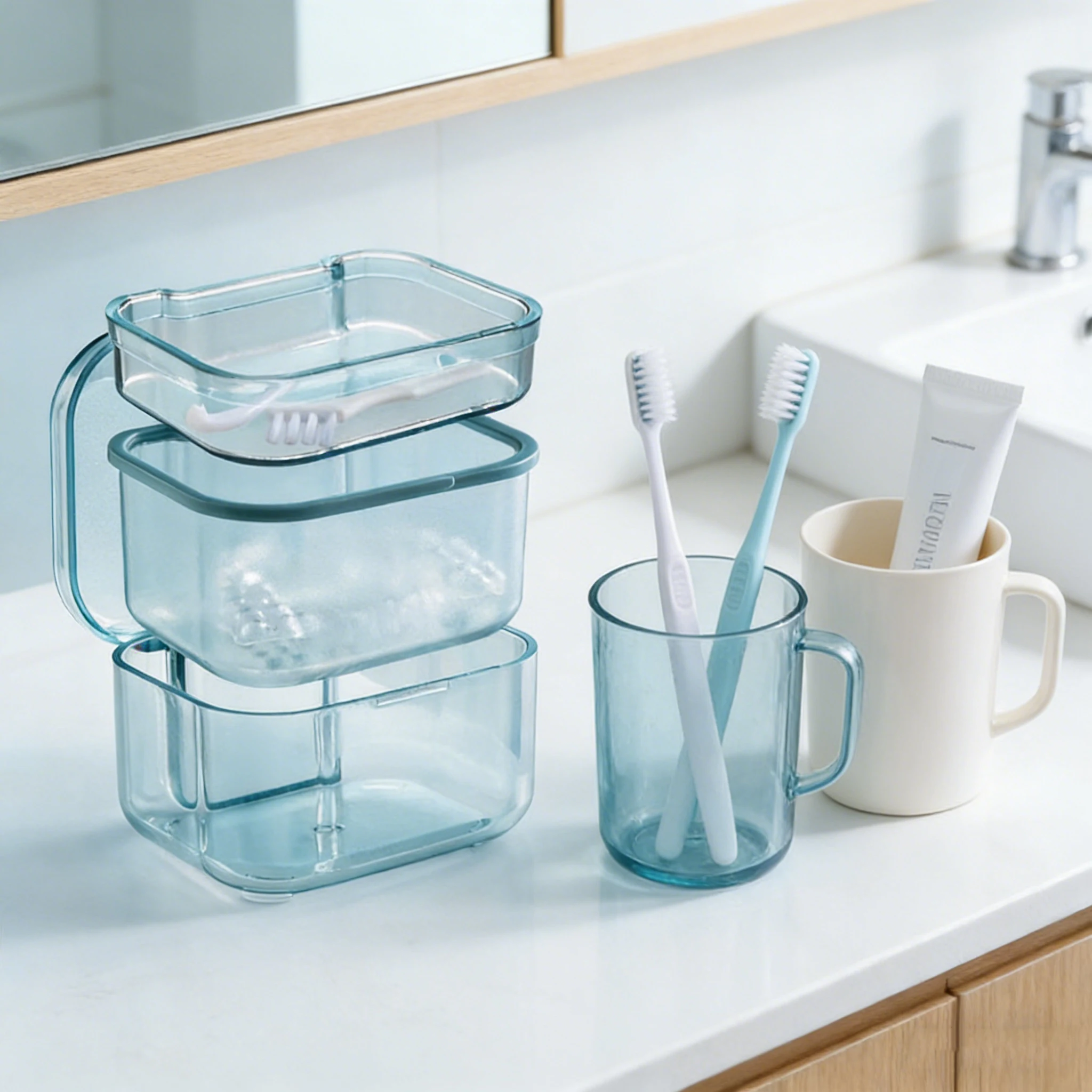 Estuche para Retenedores Invisibles, Caja de Almacenamiento para Retenedores de Ortodoncia, Alineador Dental, Estuche Portátil, Caja de Almacenamiento para Dentaduras - imagen 4