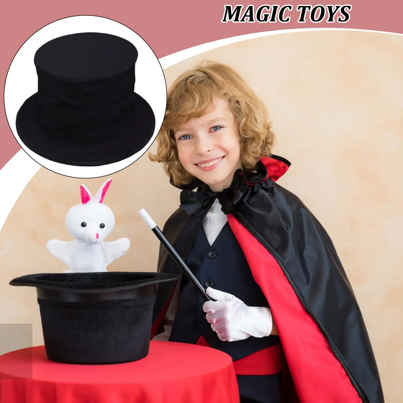 Gorro de mago plegable para niños – Estilo elegante Halloween - imagen 2