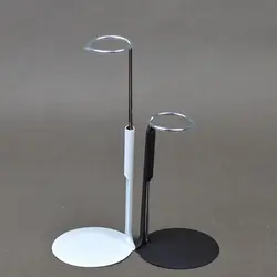 Soporte de exhibición en forma de U para muñecas, escala 1/6, soporte ajustable para muñecas, soporte de metal negro y blanco para figuras de acción.