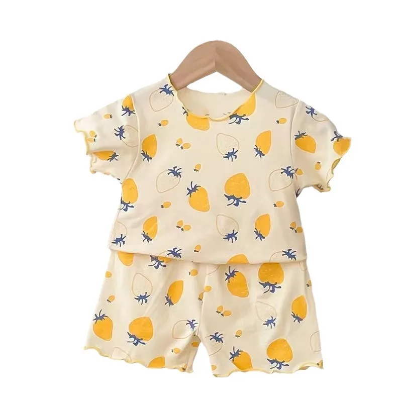 Pijama fresa para bebé niña – Conjunto dos piezas manga corta verano - imagen 4