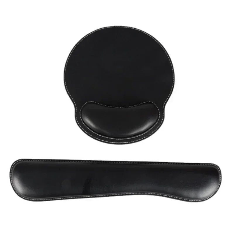 Leather Mouse Pad Ergonomic Memory Foam Keyboard Mat with Wrist Support Suitable for Office and home Waterproof Surface - imagen 4