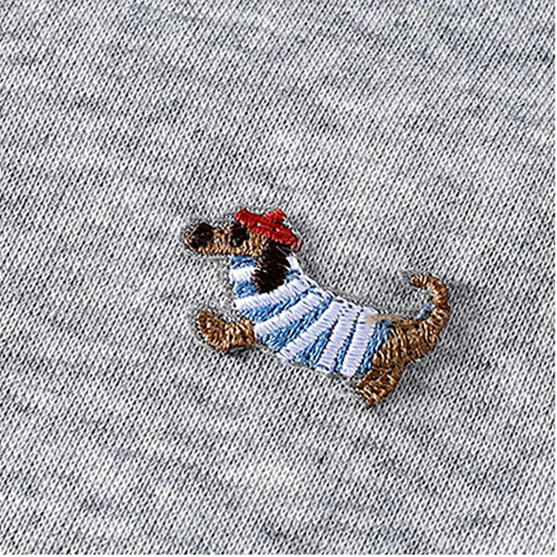 MILANCEL, nueva ropa de otoño para bebés, jersey con cuello a cuadros falso bordado de perro bonito, Top para niños de 0 a 5 años, Sudadera con capucha a cuadros - imagen 5