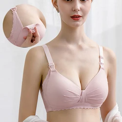 Venta al por mayor de alta calidad de talla grande sujetador de lactancia transpirable mujeres ropa interior de lactancia sujetador de maternidad sin costuras Push up