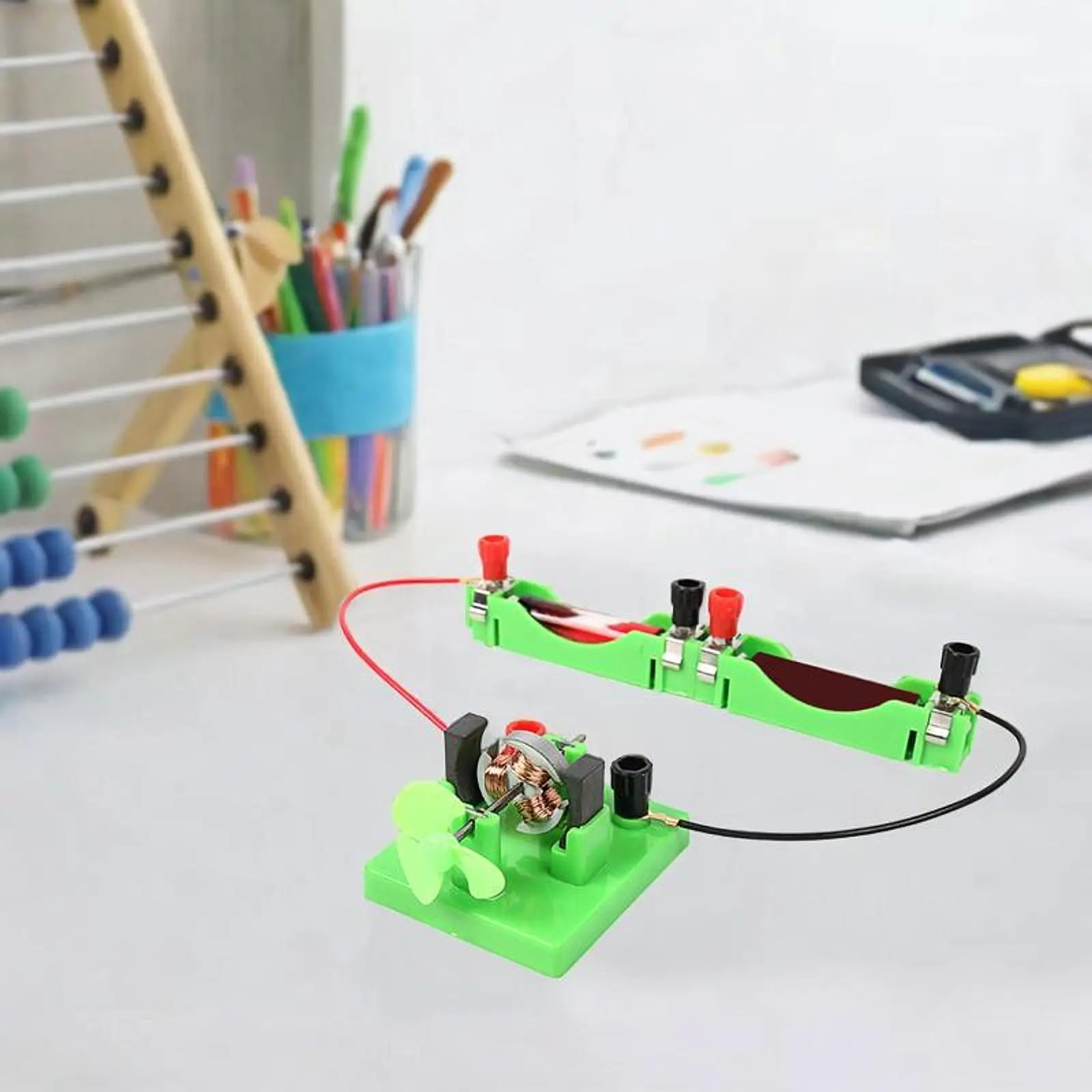 DIY DC Electrical Motor Model Technology Experiment Set Portable Stem Electromagnetic Experimental for Lab Children Teachers