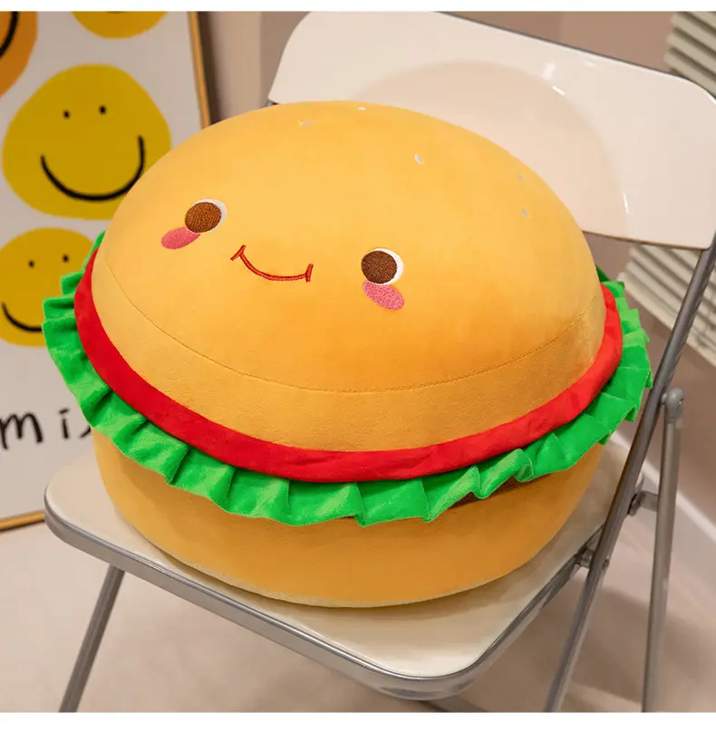Peluche hamburguesa blandito para niños – Cojín divertido - imagen 4