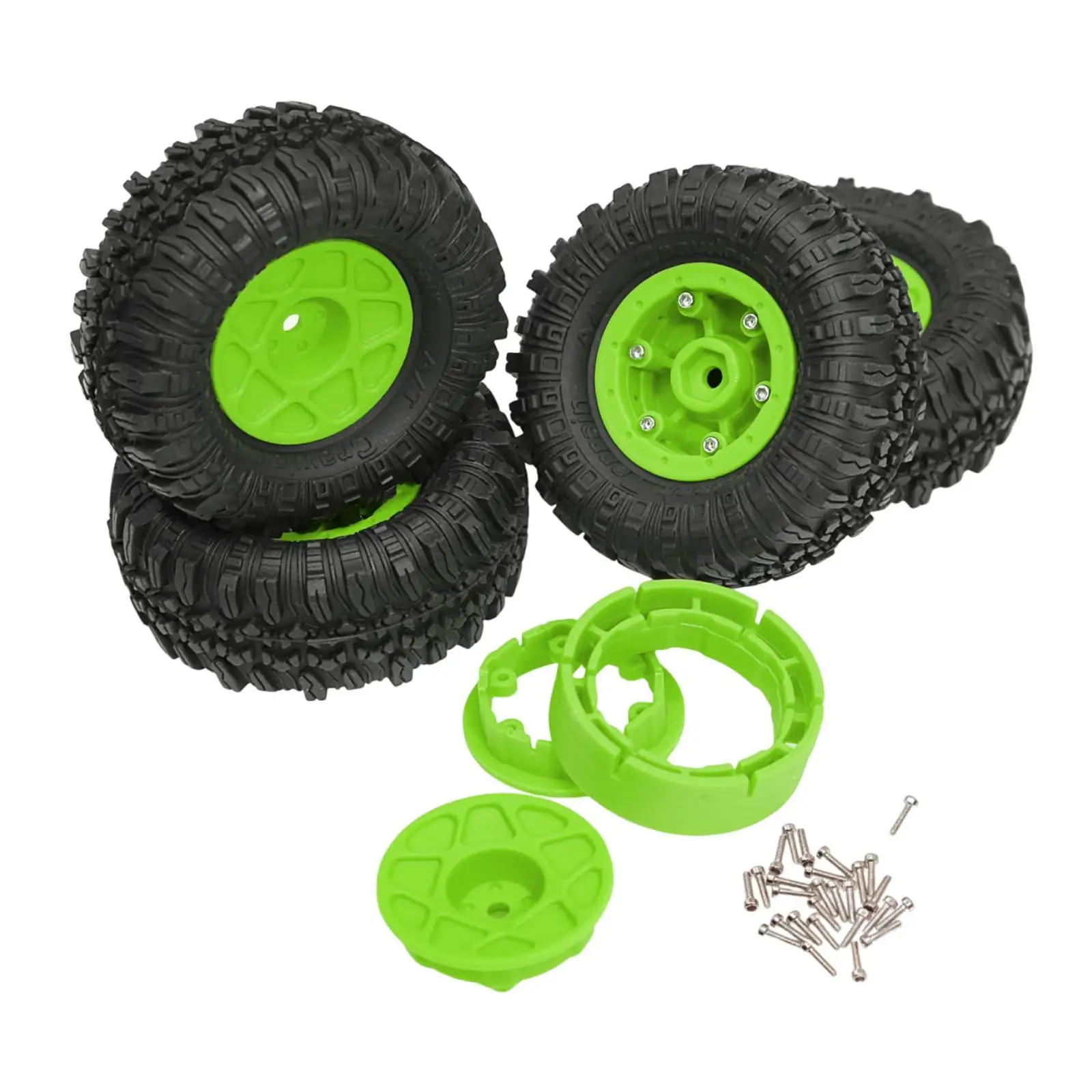1/18 RC Car Tires Replace Parts Professional Components Maintenance Assembly Offset Wheel Rims for 4WD Climbing Car Model TRX-4M