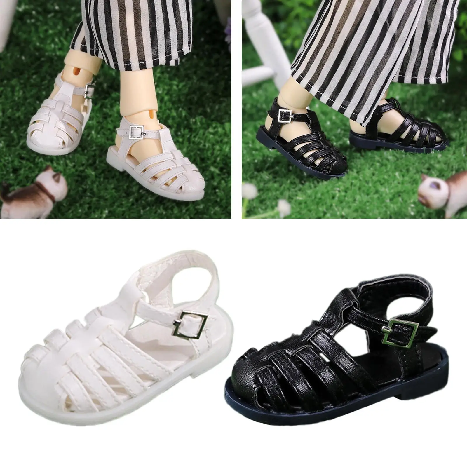BJD Doll Beach Sandals Summer Shoes for 1/4 Doll Female Doll Figures