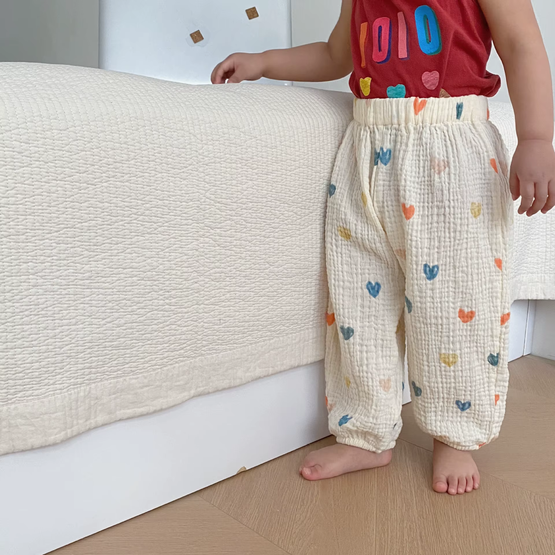 Pantalón antimosquitos algodón estampado animales para niño - imagen 2