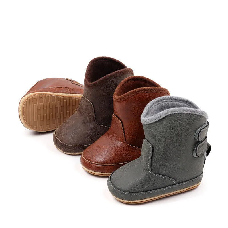 Botas antideslizantes de bebé con suela de goma para primeros pasos - imagen 5