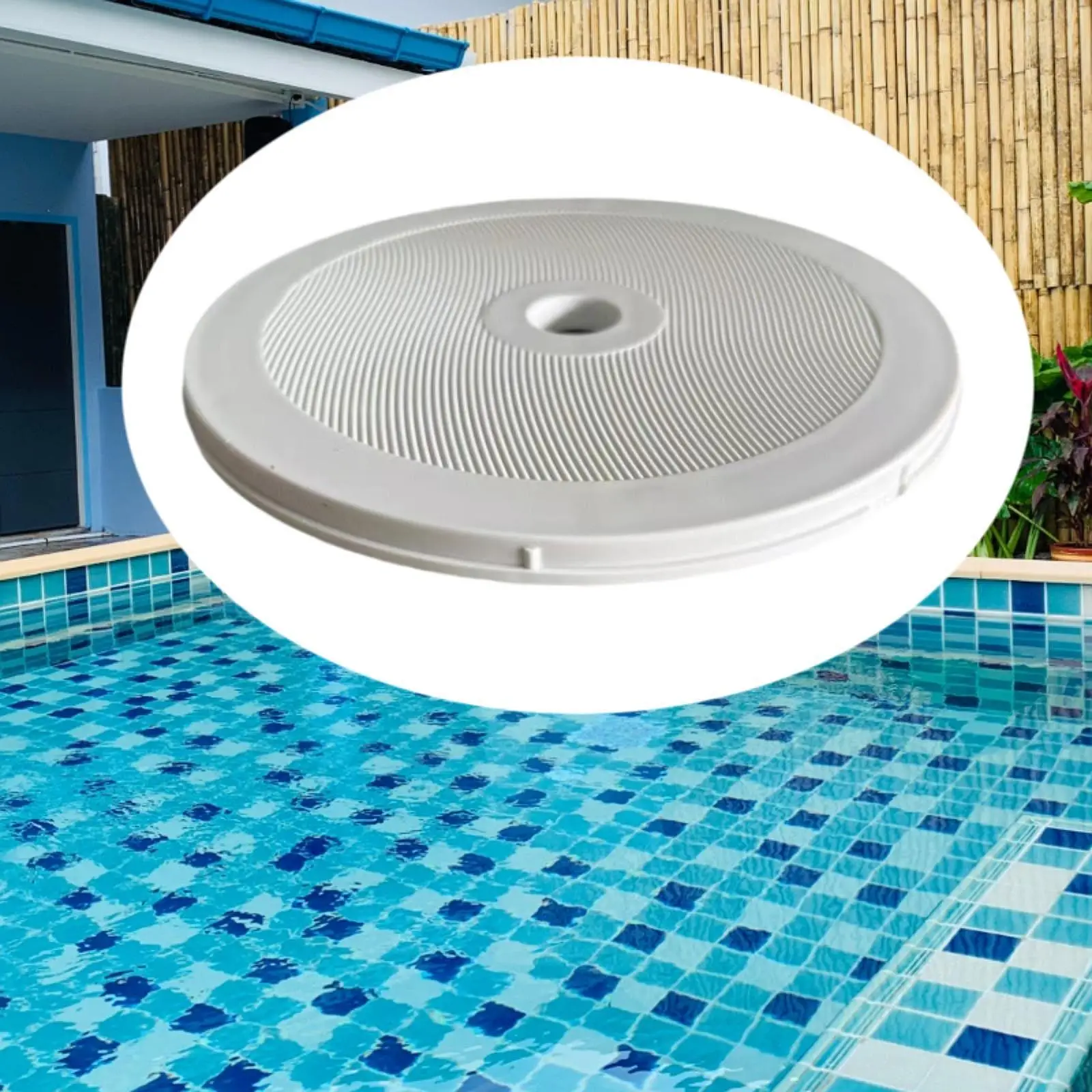 8927 Cubierta de tapa de cubierta de skimmer Resistente Fácil instalación Accesorio de tapa de válvula de skimmer de repuesto blanco redondo para 8939 8940 8927 - imagen 4