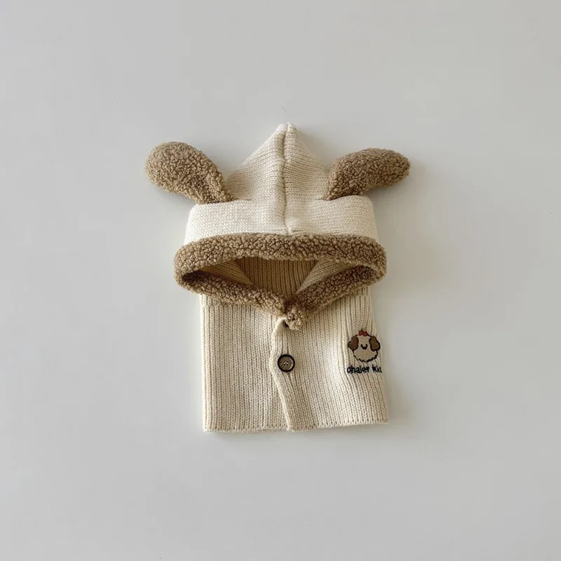 Gorro y bufanda niño con orejas de perro – Abrigo invierno cálido - imagen 3