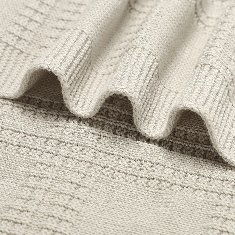 Mantas de algodón de punto para bebé recién nacido, 90x70cm, niños, niñas, cochecito de mes, envoltura de guardería, edredones de cuna, todas las estaciones - imagen 4