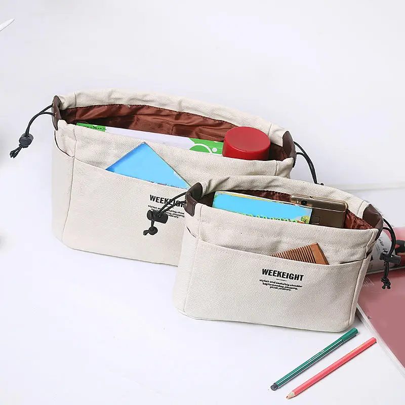 Organizadores de almacenamiento con cordón simples de alta capacidad, bolsa con forro multibolsillos, bolsas de almacenamiento de viaje portátiles ligeras - imagen 5