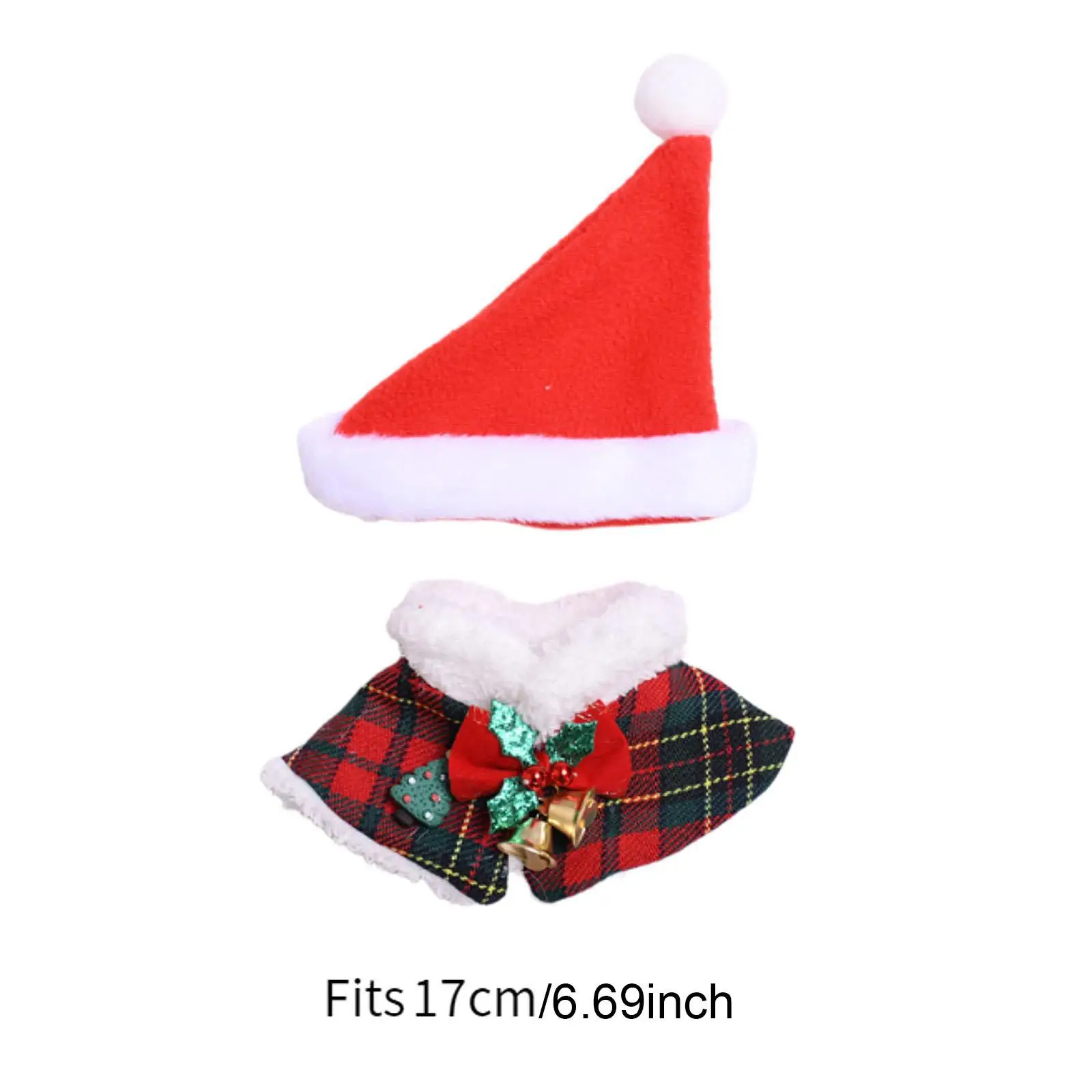 6.69in Doll Clothes Doll Clothing Christmas Dress up Handmade Doll Accessories Doll Cloak for Little Girls Birthday Gift Kids