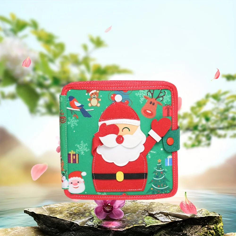 Libro ocupado de Navidad para niños pequeños, juguetes Montessori de Papá Noel, tablero ocupado para niño y niña, juguete educativo de aprendizaje, regalos de cumpleaños - imagen 5