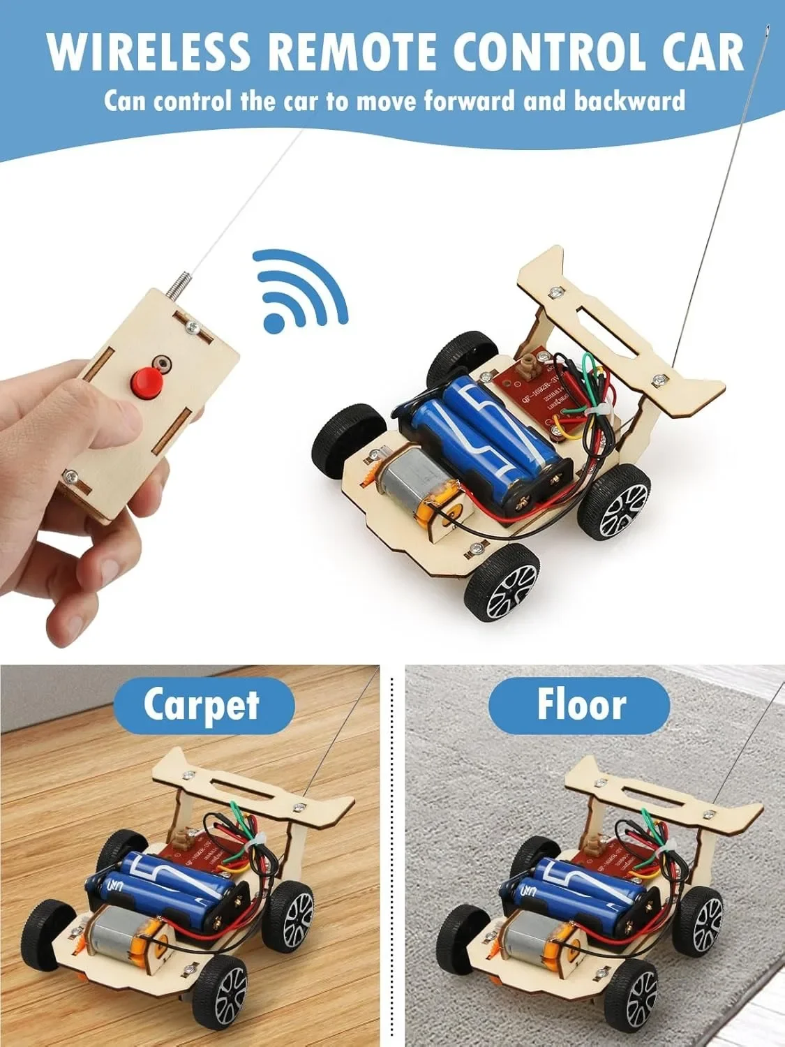 Kits de coches modelo STEM, rompecabezas de madera 3D, juguetes educativos, kits de manualidades de ciencia, juguete, Kit de construcción de madera, regalos de Halloween para niños - imagen 4