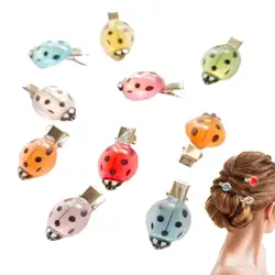 Clips de mariquita para el cabello – Pack decorado para niñas