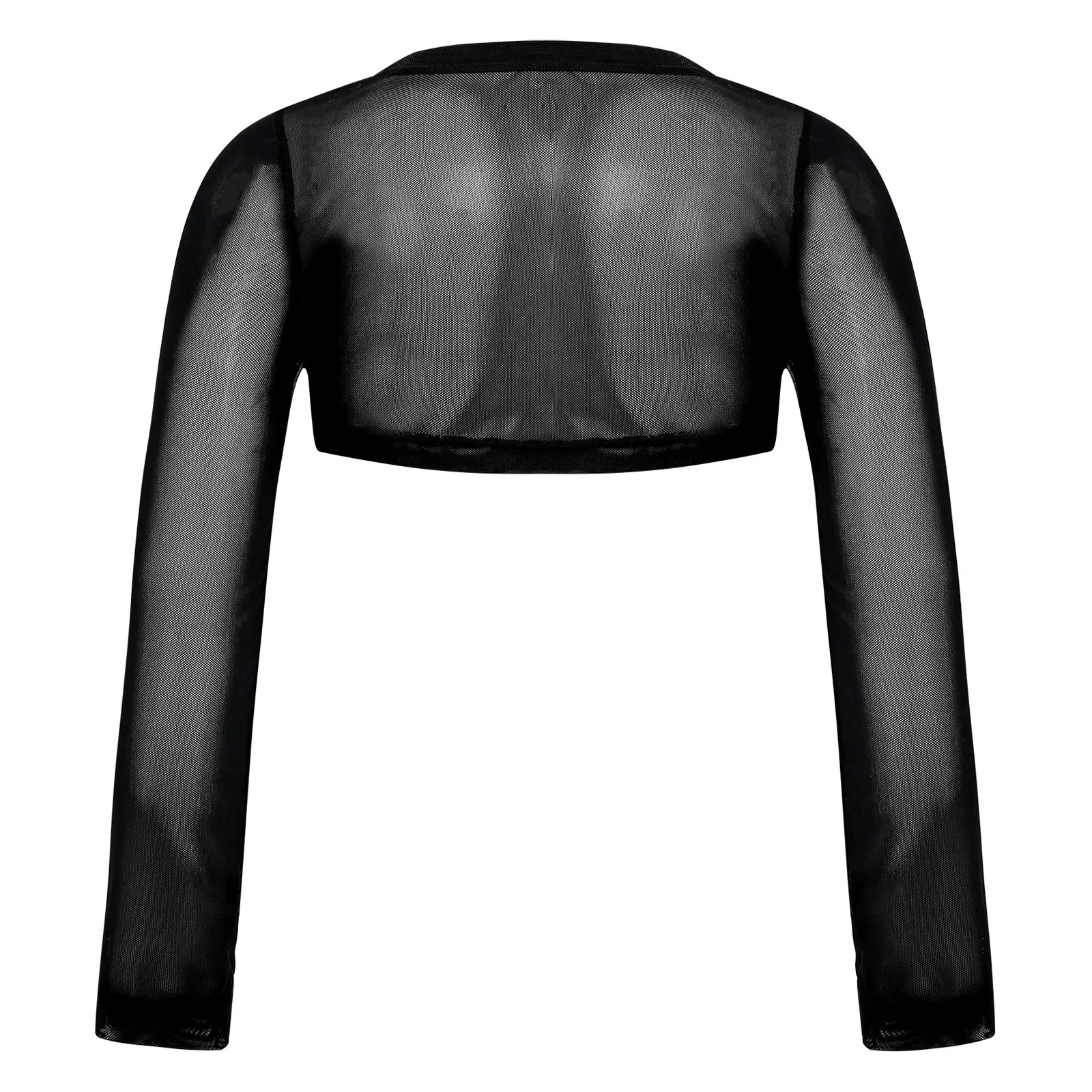 Tops de natación para niños y niñas, traje de baño de malla, Top corto de manga larga, protección solar, Playero - imagen 3