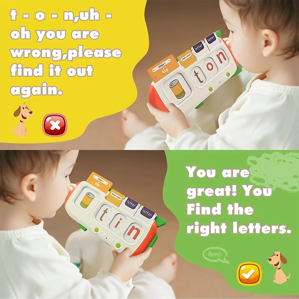 Juguete educativo recargable con tarjetas flash de ortografía y sonido - imagen 4