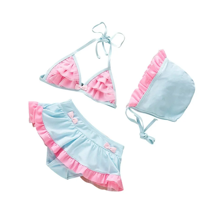 Bikini niña con arco dividido – traje de baño veraniego cómodo - imagen 4