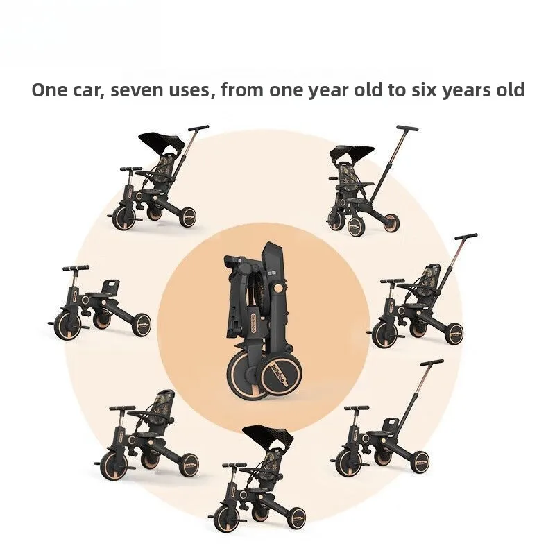 Cochecito multifuncional plegable ligero para bicicleta - imagen 2