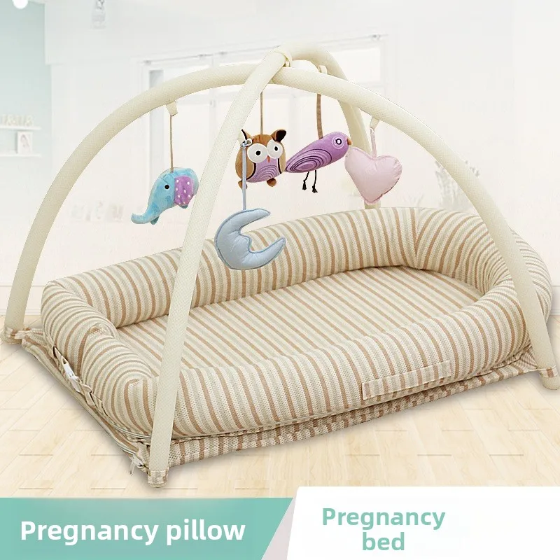 Cama plegable para bebé, tumbona para recién nacido, nido para dormir antisaliva con 5 °   Capa de algodón suave con diseño envolvente calmante inclinado portátil - imagen 3