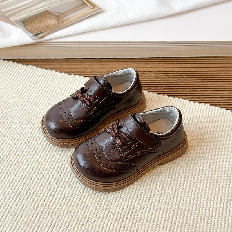 Zapatos de cuero antideslizantes para niños casuales primavera otoño - imagen 3