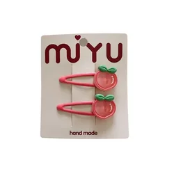 Pinza para el pelo infantil estilo coreano - clip con frutas