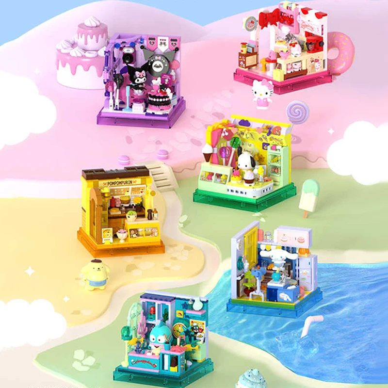 Bloques de construcción Hello Kitty y Kuromi – Sanrio para escritorio - imagen 2